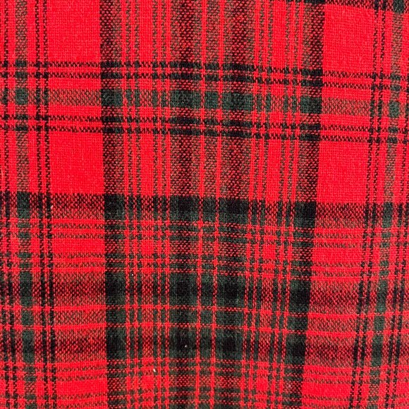 VTG Century of Boston Sz M Tartan Plaid Velvet Trim Open Front Jacket - Picture 8 of 10